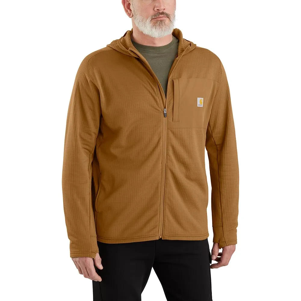 Carhartt 106625 Men's Force Relaxed Fit Full-Zip Long-Sleeve Hooded T-Shirt