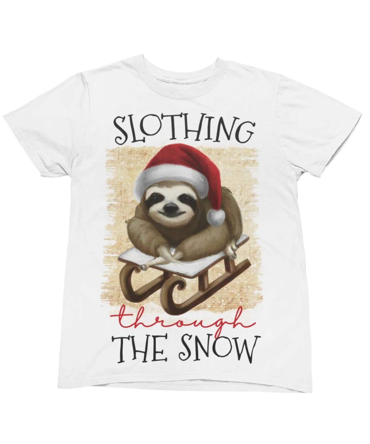 Slothing Through The Snow Christmas T-Shirt