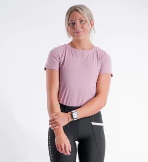 SportLuxe Mesh T Shirt - Blush Pink